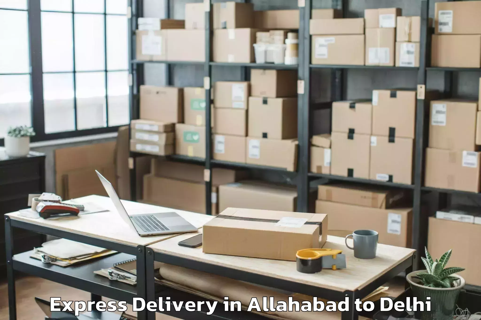 Comprehensive Allahabad to V3s East Centre Mall Express Delivery